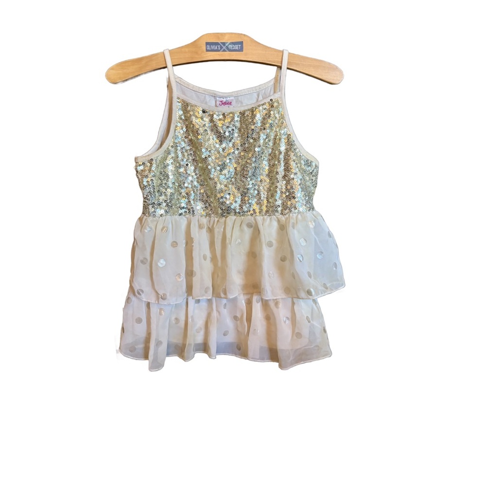 Justice Gold Sequin Camisole